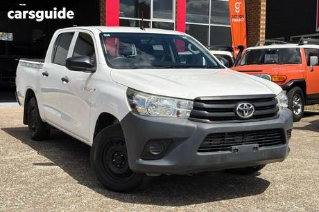 White 2017 Toyota Hilux Dual Cab Utility Workmate