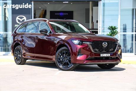 Red 2025 Mazda CX-80 Wagon P50E Gt