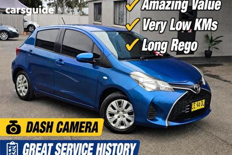 Blue 2015 Toyota Yaris Hatchback Ascent