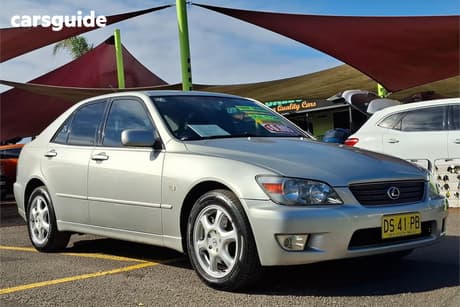 Silver 2001 Lexus IS200 Sedan Yellow