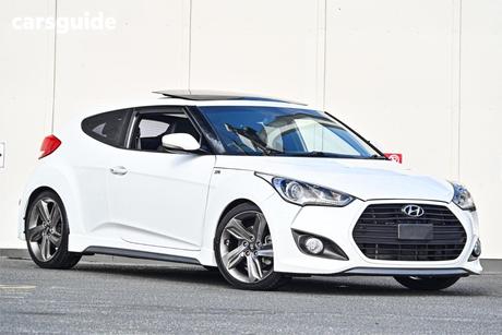 White 2013 Hyundai Veloster Coupe Sr Turbo