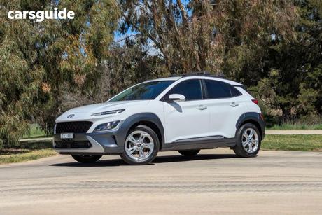 White 2021 Hyundai Kona Wagon Elite (Fwd)
