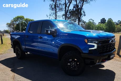 Blue 2024 Chevrolet Silverado Crew Cab Pickup 1500 Zr2