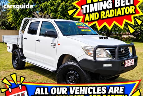 White 2014 Toyota Hilux Dual Cab Chassis Sr (4X4)
