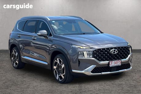 Grey 2022 Hyundai Santa FE Wagon Elite Crdi (Awd)