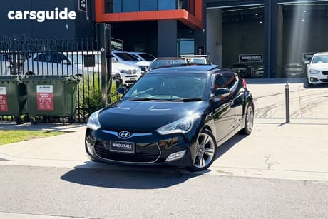 Black 2012 Hyundai Veloster Coupe +