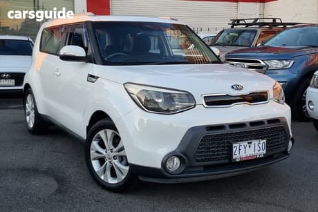 White 2014 Kia Soul Hatchback Si
