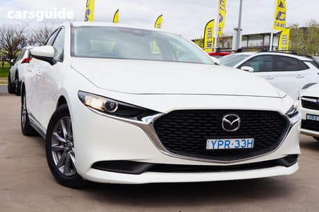 White 2021 Mazda 3 Sedan G20 Pure