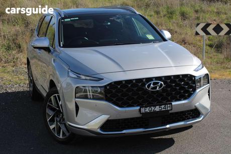 Silver 2021 Hyundai Santa FE Wagon Highlander Crdi (Awd)