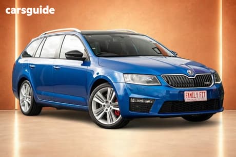 Blue 2015 Skoda Octavia Wagon Rs 162 Tsi