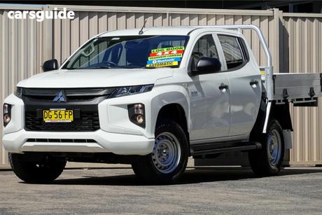White 2023 Mitsubishi Triton Double Cab Chassis Glx (4X4)