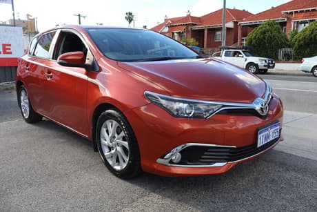 Orange 2018 Toyota Corolla Hatchback Ascent Sport