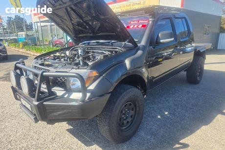 Black 2009 Nissan Navara Dual Cab Pick-up Titanium Edition (4X4)