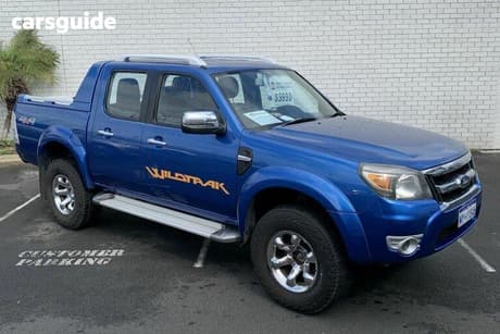 Blue 2009 Ford Ranger Ute Tray WILDTRACK 4X4