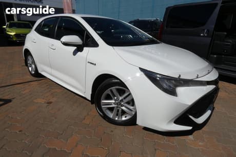 White 2022 Toyota Corolla Hatchback Ascent Sport Hybrid