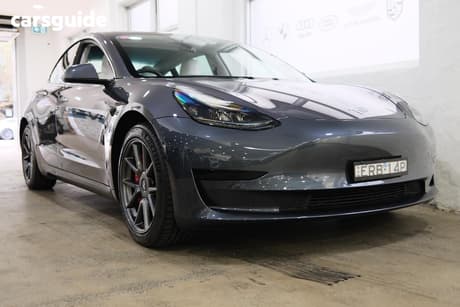 Grey 2022 Tesla Model 3 Sedan Rear-Wheel Drive