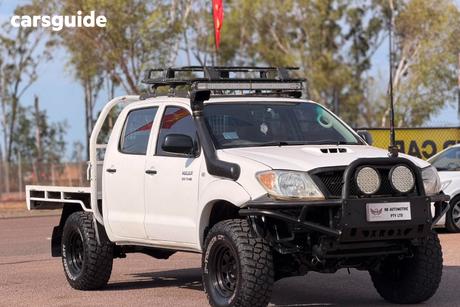 White 2007 Toyota Hilux Dual Cab Chassis Sr (4X4)