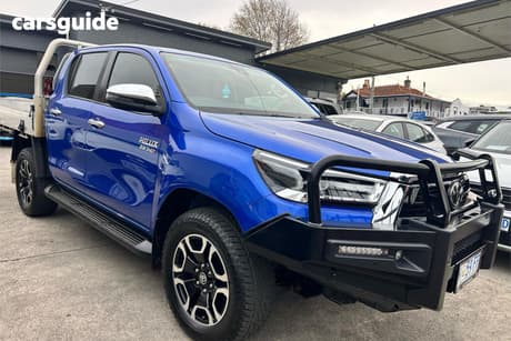 Blue 2022 Toyota Hilux Double Cab Chassis Sr5 (4X4)