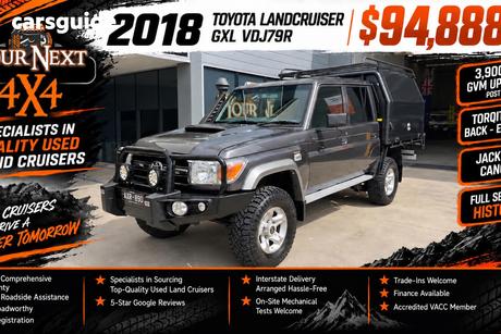 Grey 2018 Toyota Landcruiser Double Cab Chassis Gxl (4X4)