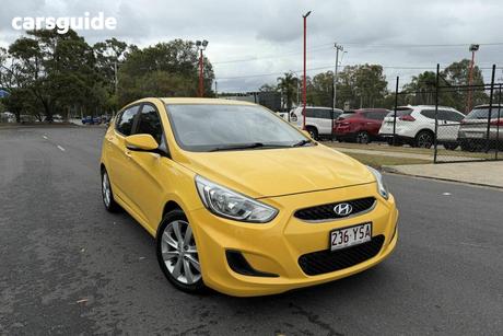 Yellow 2018 Hyundai Accent Hatchback Sport