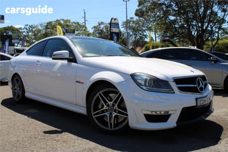 White 2013 Mercedes-Benz C63 Coupe Amg