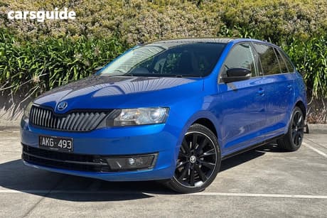 Blue 2016 Skoda Rapid Spaceback Wagon 92 Tsi Monte Carlo