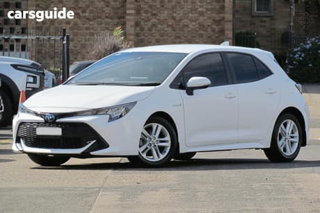 White 2021 Toyota Corolla Hatchback Ascent Sport Hybrid
