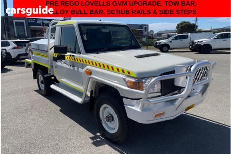 White 2014 Toyota Landcruiser Cab Chassis Workmate (4X4)