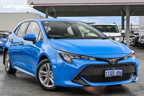 Blue 2021 Toyota Corolla Hatchback Ascent Sport