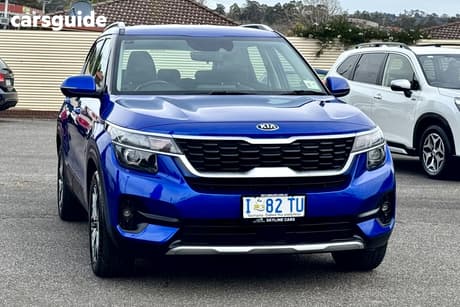 Blue 2020 Kia Seltos Wagon Sport (Fwd) With Safety Pack