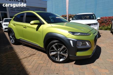Yellow 2018 Hyundai Kona Wagon Highlander Red (Fwd)