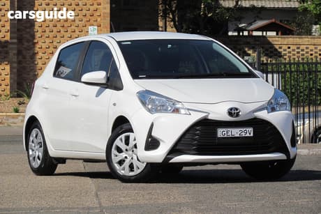 White 2019 Toyota Yaris Hatchback Ascent
