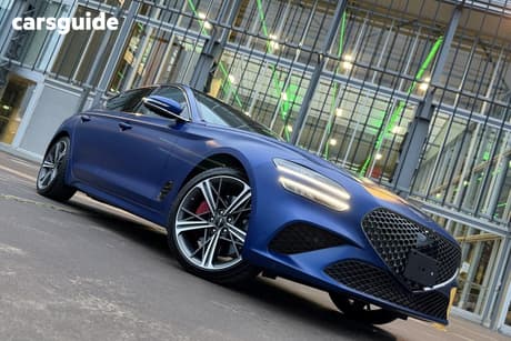 Blue 2025 Genesis G70 Sedan 3.3T Sport Lux