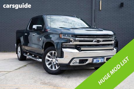 Silver 2020 Chevrolet Silverado Crew Cab Utility 1500 Ltz Premium Edition