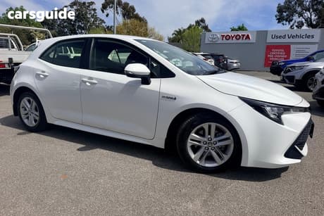 White 2022 Toyota Corolla Hatchback Ascent Sport Hybrid