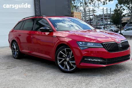Red 2022 Skoda Superb Wagon Sportline (4X4)