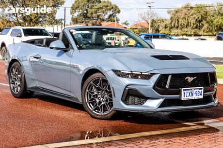 Blue 2025 Ford Mustang Convertible Gt 5.0 V8
