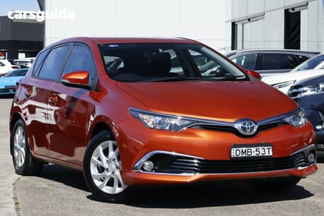 Orange 2016 Toyota Corolla Hatchback Ascent Sport