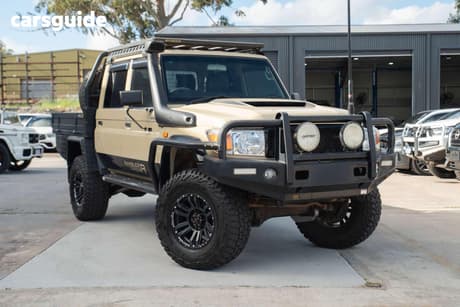 Beige 2021 Toyota Landcruiser Double Cab Chassis Gxl