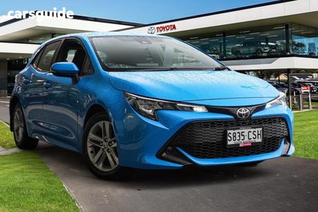 Blue 2022 Toyota Corolla Hatchback Ascent Sport