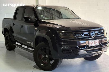 Black 2021 Volkswagen Amarok Dual Cab Utility Tdi580 W580S 4Motion