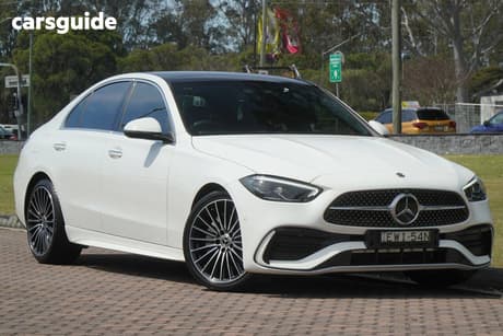 White 2022 Mercedes-Benz C300 Sedan Mhev