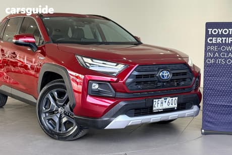 Red 2022 Toyota RAV4 Wagon Edge (Awd) Hybrid
