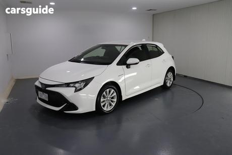 White 2023 Toyota Corolla Hatchback Ascent Sport Hybrid
