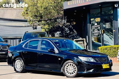 Black 2007 Saab 9-3 Sedan Linear 2.0T