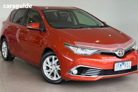 Orange 2015 Toyota Corolla Hatchback Ascent Sport