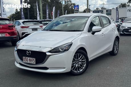 White 2021 Mazda 2 Hatchback G15 Evolve
