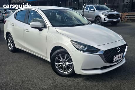 White 2020 Mazda 2 Sedan G15 Pure