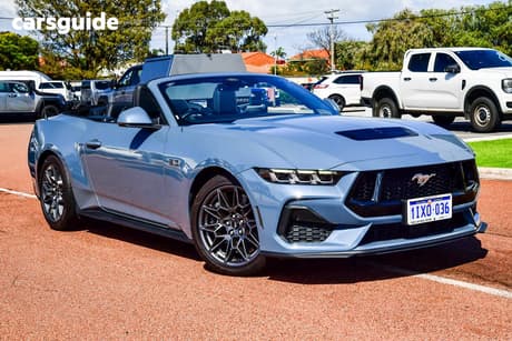 Blue 2025 Ford Mustang Convertible Gt 5.0 V8