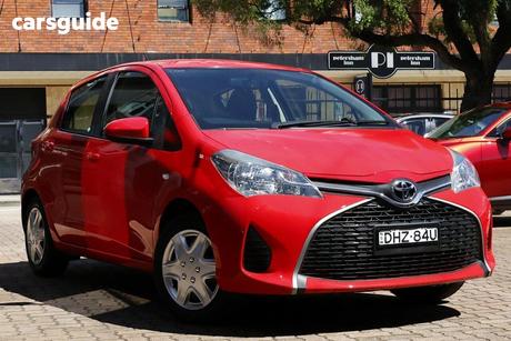 Red 2016 Toyota Yaris Hatchback Ascent